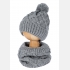 Komplet dziecięcy zimowy ARAN czapka + komin 52 - 54 cm